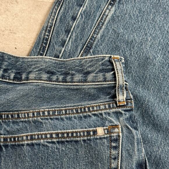Everlane The Way Wide Crop Jeans Womens Size 30 Medium Wash Button Fly - Picture 9 of 11